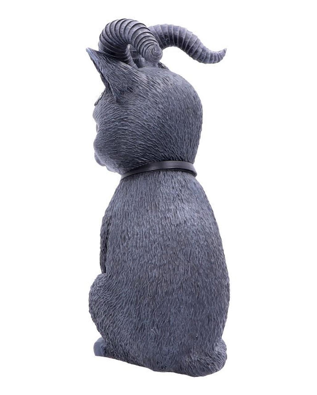 Mystische Katzenfigur mit Ziegenhörner 26,5cm