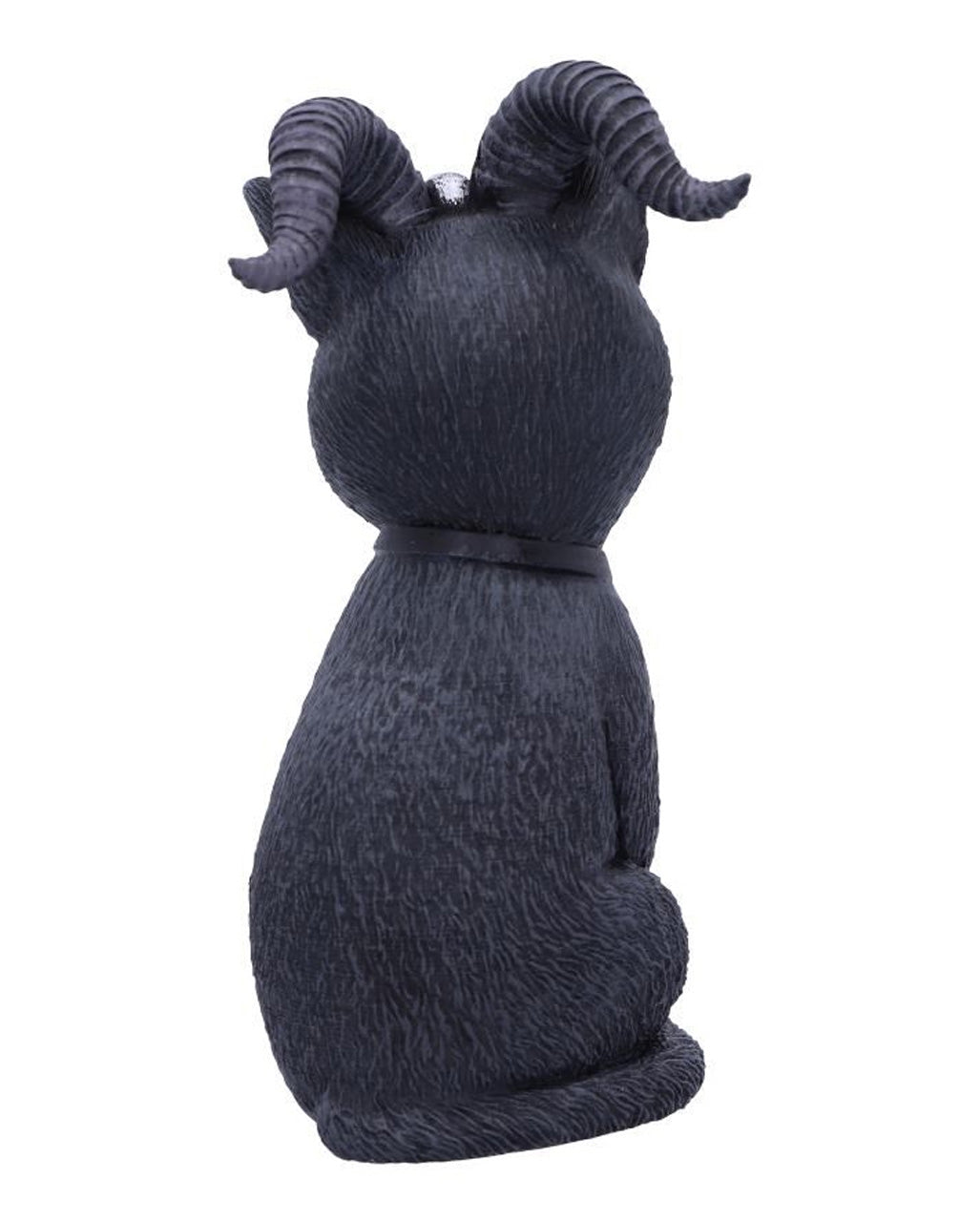 Mystische Katzenfigur mit Ziegenhörner