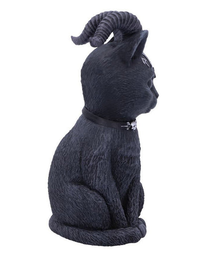Mystische Katzenfigur mit Ziegenhörner