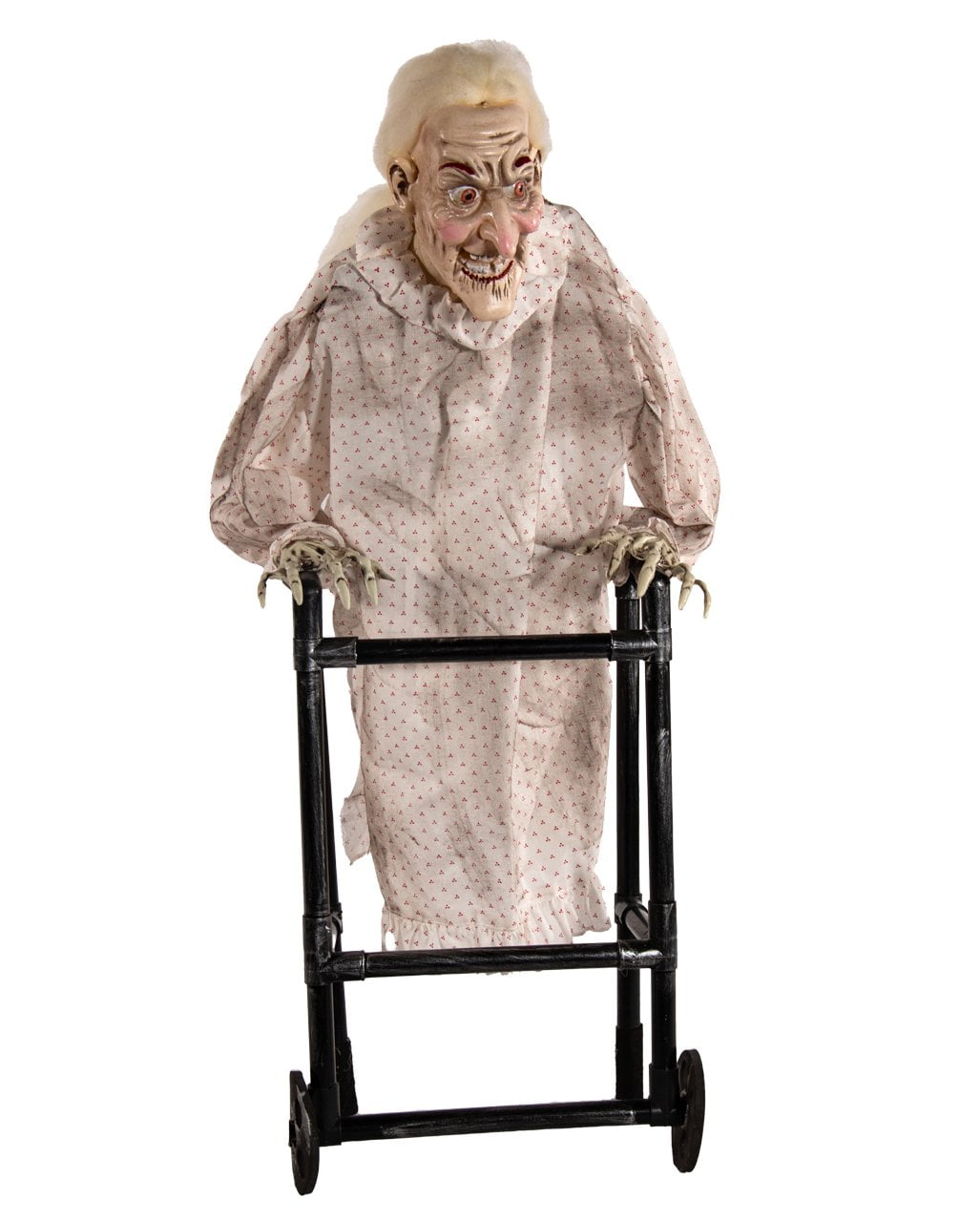 Vecchia Nonna Con Rollator - Movimento E Suono 72 Cm