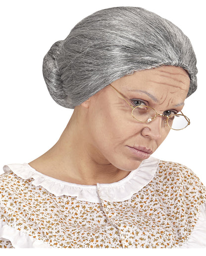 Oma Perücke mit Knoten