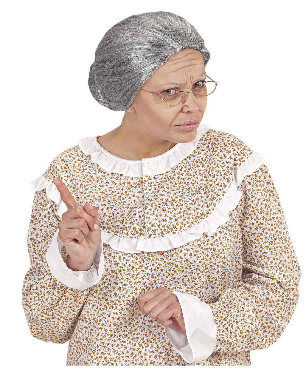 Oma Perücke mit Knoten