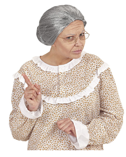 Oma Perücke mit Knoten