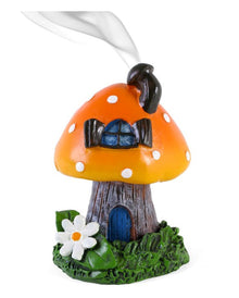 Oranger Fliegenpilz Räucherkegelbrenner 12,5cm