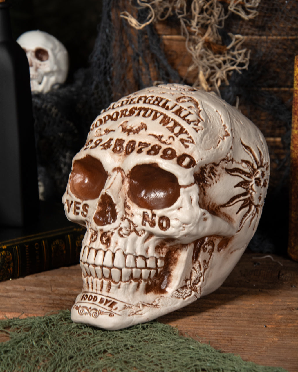 Ouija Wahrsage Totenkopf 18cm