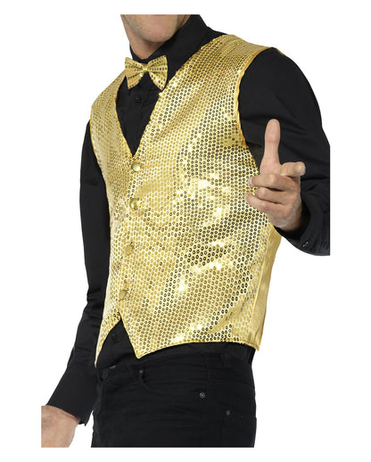 Goldene Männer Pailletten-Weste
