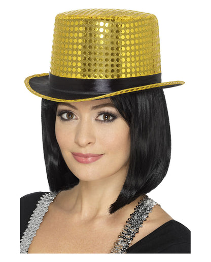 Goldener Pailletten Zylinder