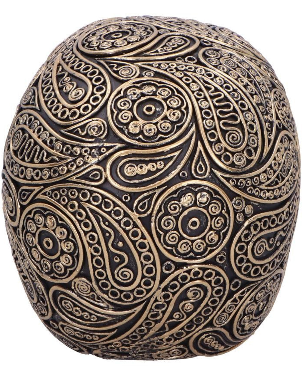 Black & Gold Paisley Totenschädel 15cm