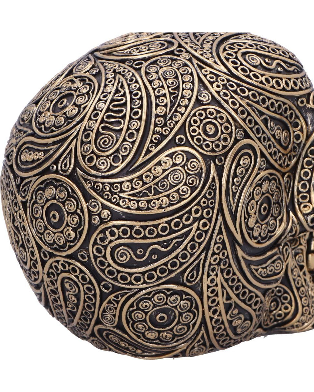 Black & Gold Paisley Totenschädel 15cm