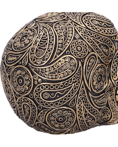 Black & Gold Paisley Totenschädel 15cm