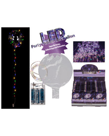 Party Ballon mit Lichterkette bunt