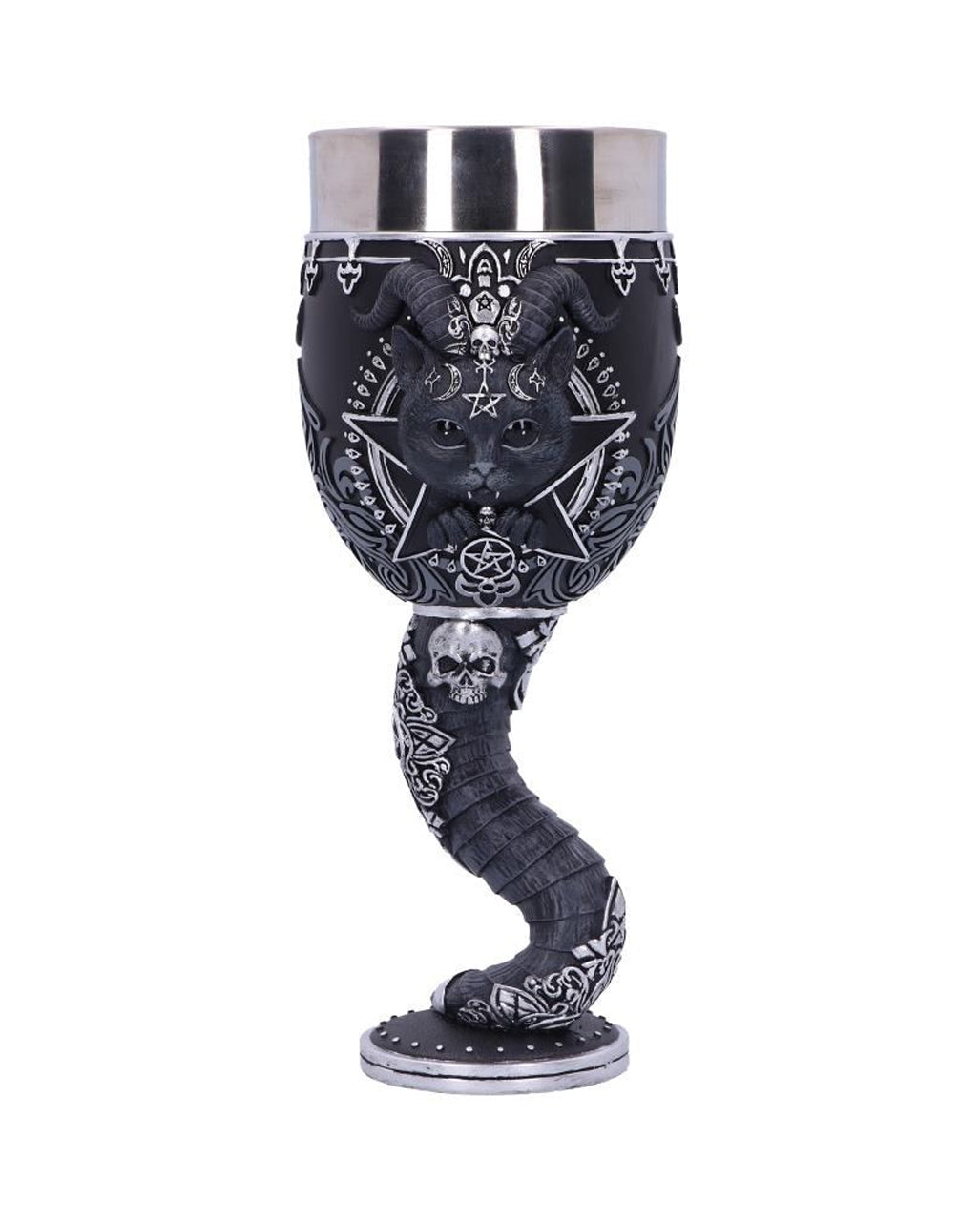 Katze mit Ziegenhörnern Kelch