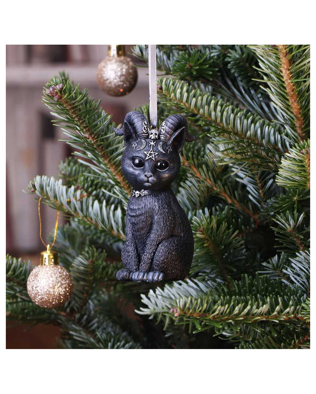 Pawzuph Hexenkatze Christbaumkugel 10cm