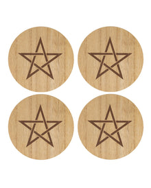 Pentagramm Untersetzer 4 St.
