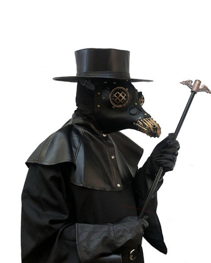 Schwarzer Pest Doktor Hut