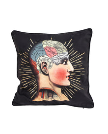 Phrenology Kopf Zierkissen 40x40cm