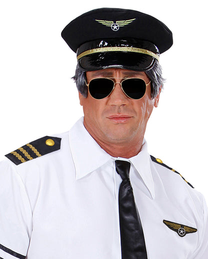 Piloten Kostümzubehör Set 4-tlg.
