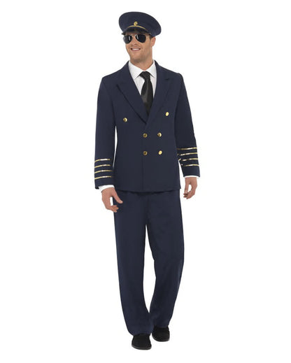 Dunkelblaues Piloten Kostüm