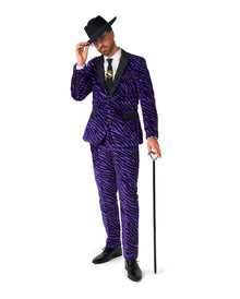 Pimp Faux Fur Zebra Anzug - Suitmeister