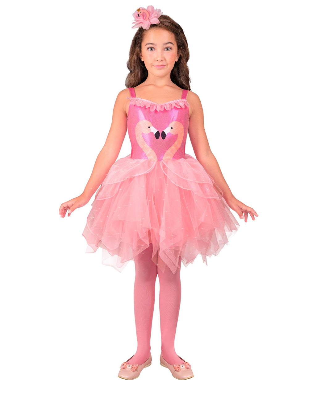 Rosa Flamingo Kinderkostüm mit Tutu & Haarreif