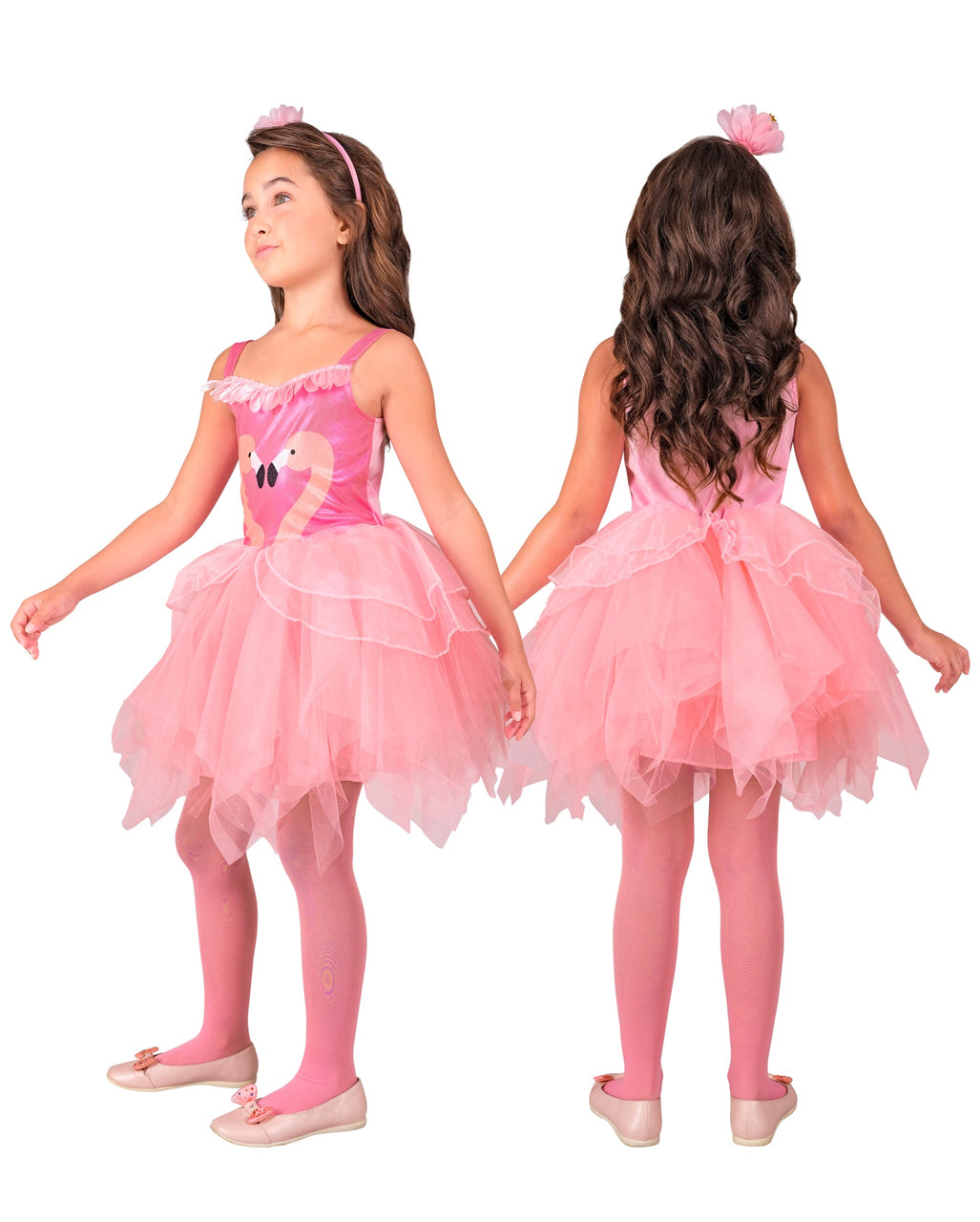 Rosa Flamingo Kinderkostüm mit Tutu & Haarreif