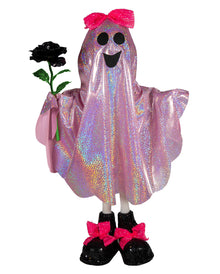 Pink Glitzernder Summerween Geist mit schwarzer Rose 57cm