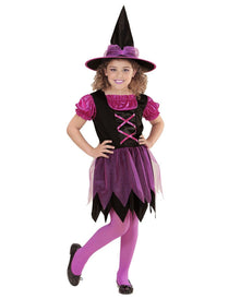 Violette Funkelhexe Kinderkostüm