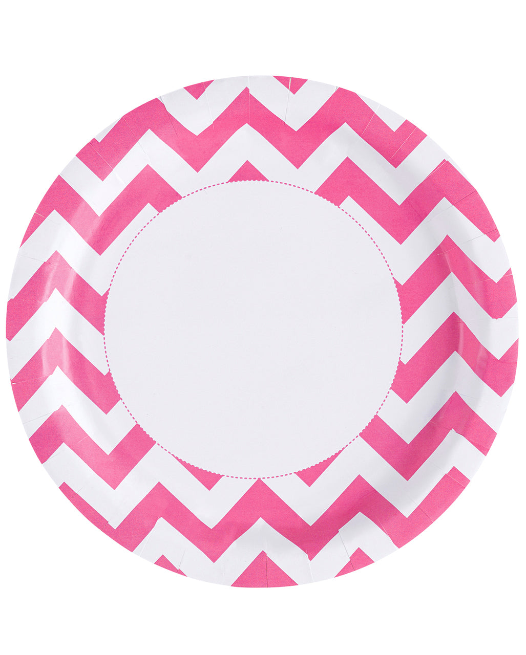 Zick-Zack Pappteller pink 8 St.