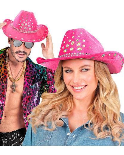 Pink Cowboy Hat With "diamonds"