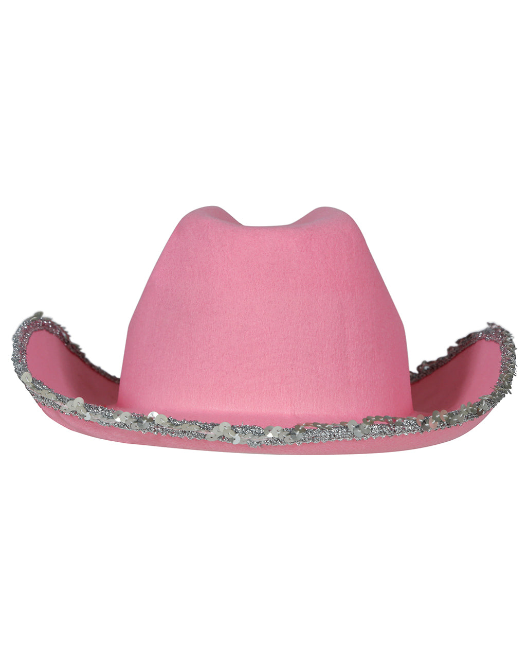 Cappello Da Cowboy Rosa Con Strass E Paillettes