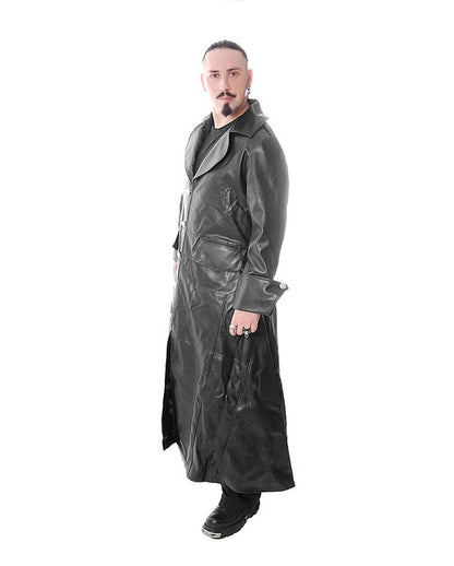 Piraten Gothic-Mantel aus Kunstleder