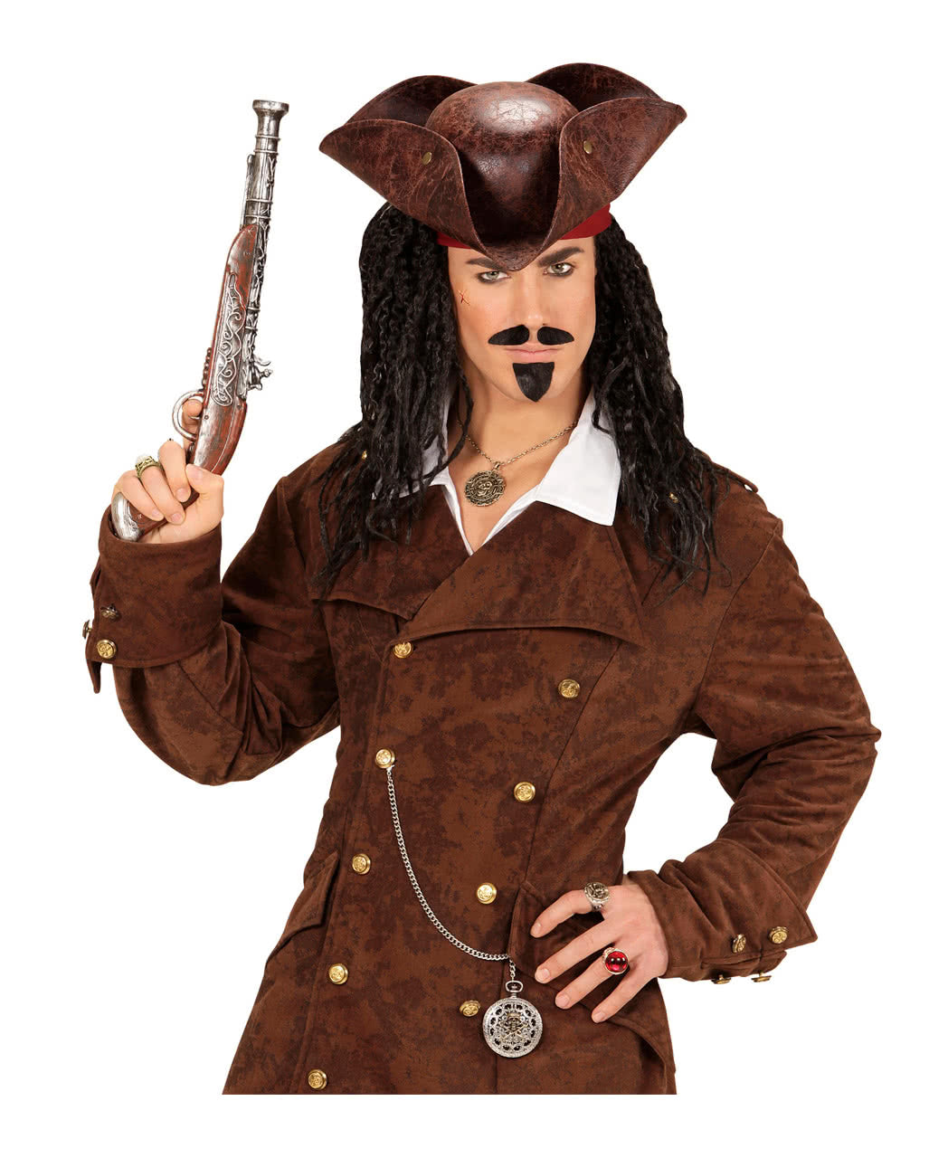 Totenkopf Piratenring aus Metall
