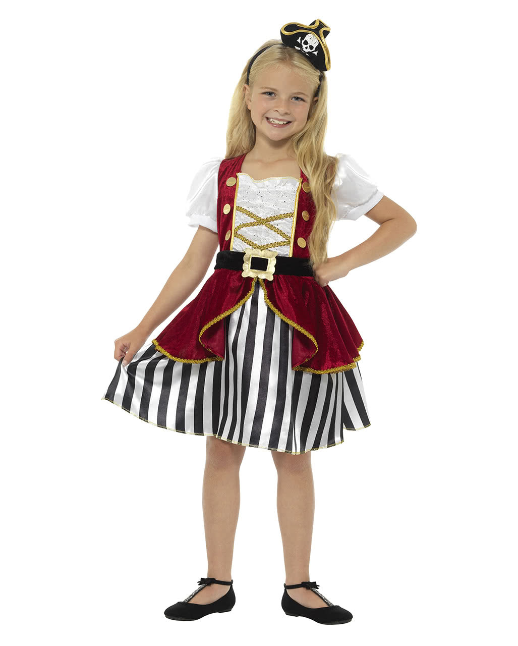 Piratin Kinderkostüm-Kleid