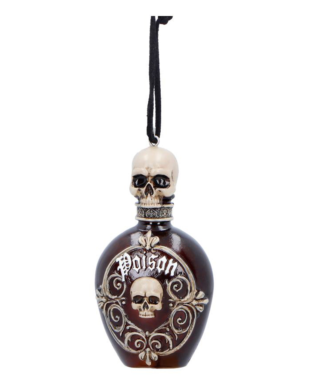 Poison Bottle mit Totenkopf Hänge Ornament 10cm