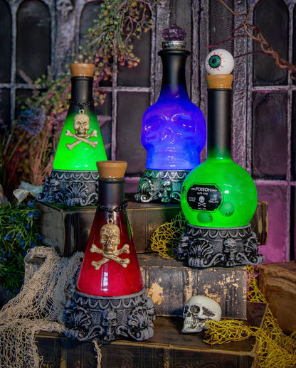 Poison Potion Bottle With Red LED 21cm
