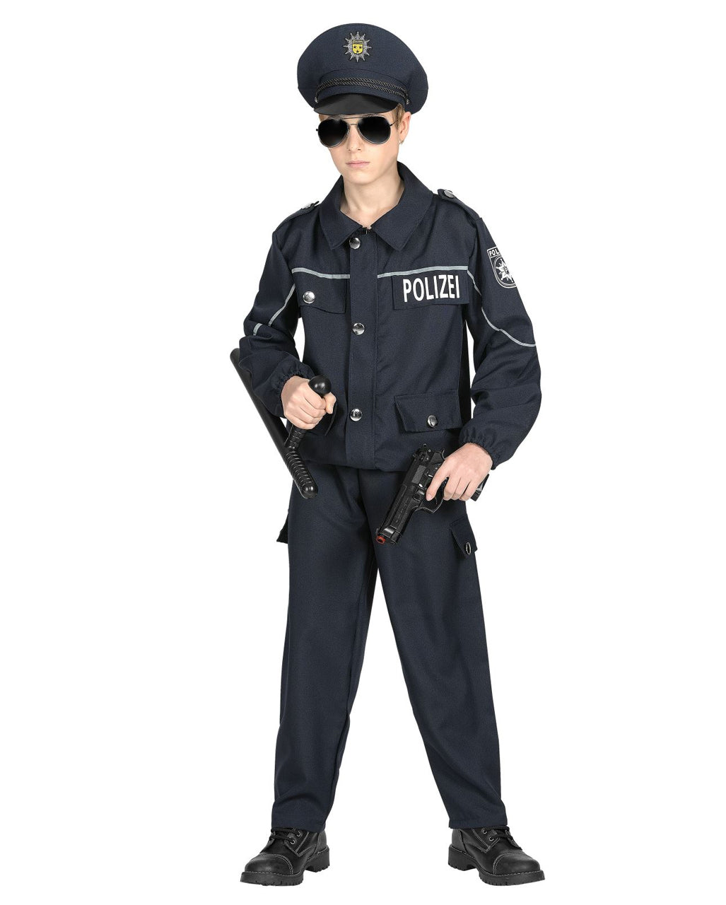 Polizisten Kostüm Blau für Kinder