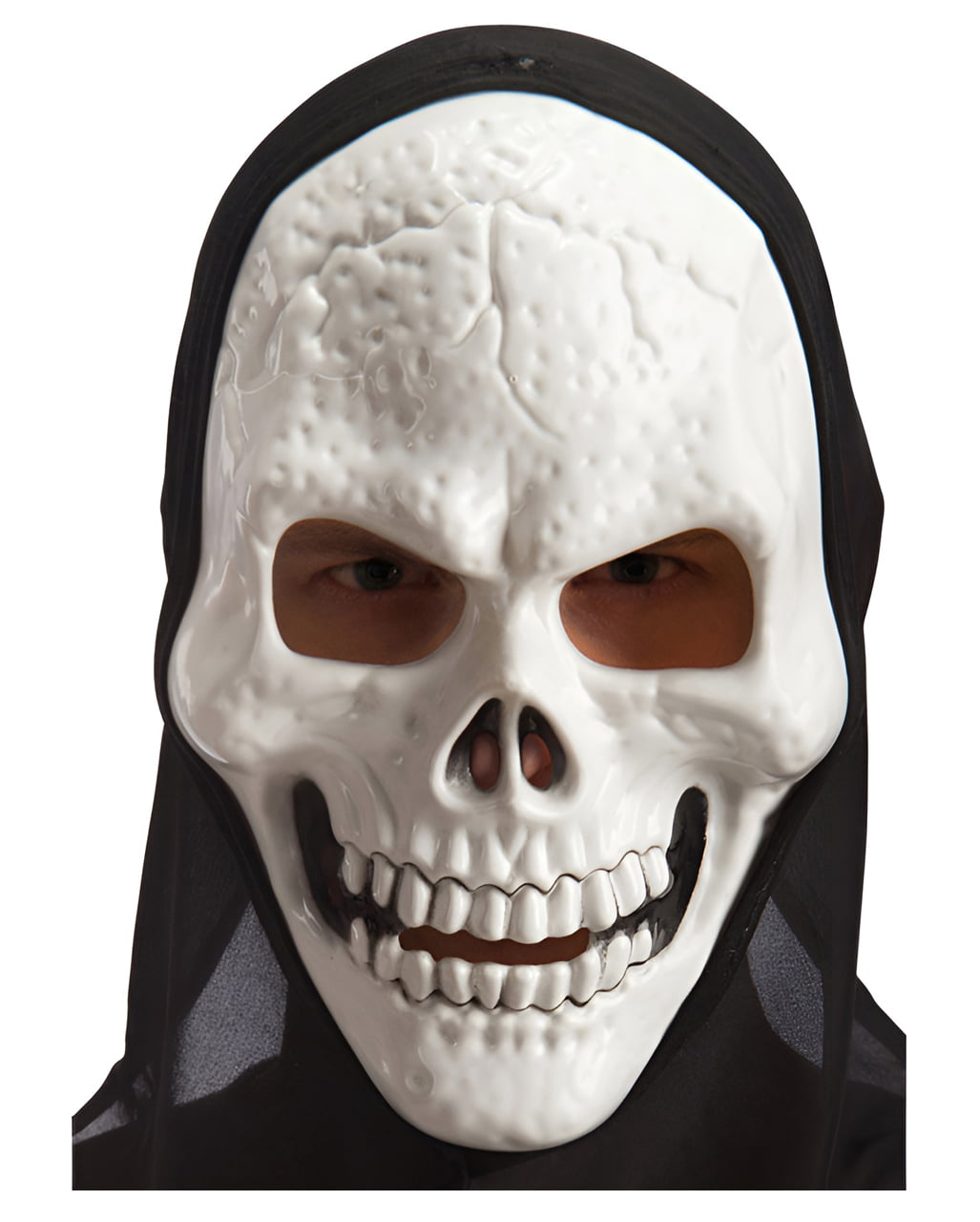 Affordable Skeleton Mask made of Plastic with Hood