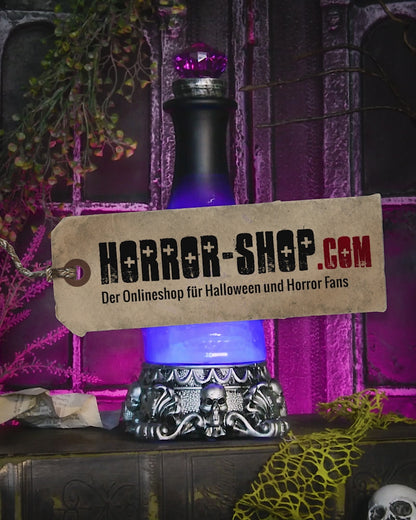 Purple Poison Potion Bottle With Soul Slime & Blue LEDs 28cm