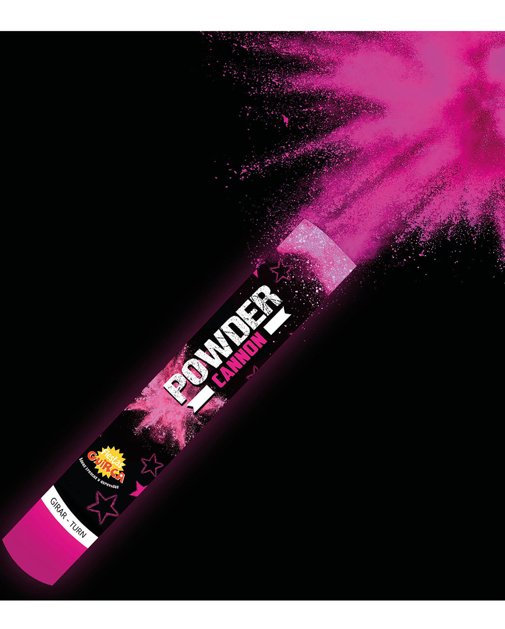 Pulver Konfetti Kanone Pink Fuchsia 30cm