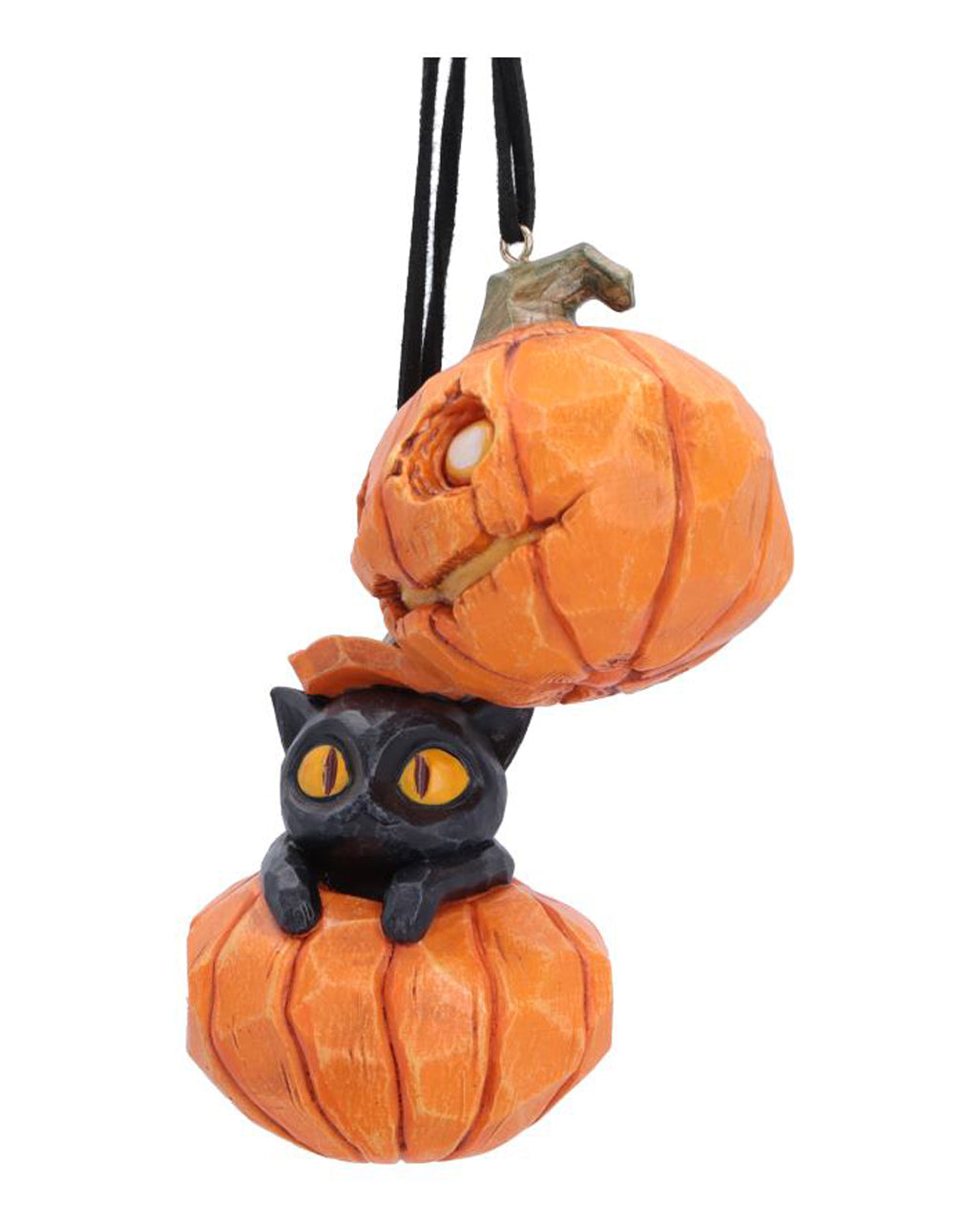Pumpkin & Patch Halloween-Kürbis-Hängeornamente (2er-Set) 7cm