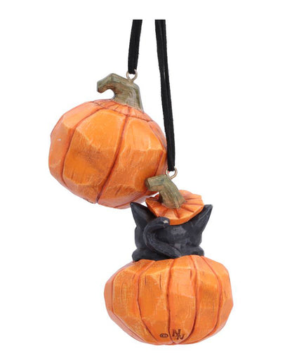 Pumpkin & Patch Halloween-Kürbis-Hängeornamente (2er-Set) 7cm