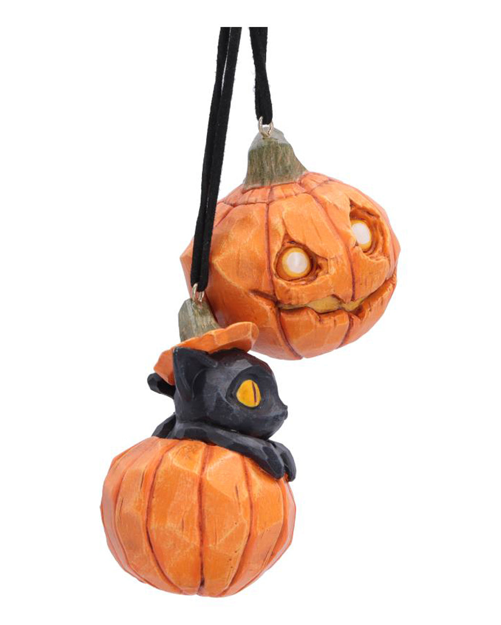 Pumpkin & Patch Halloween-Kürbis-Hängeornamente (2er-Set) 7cm
