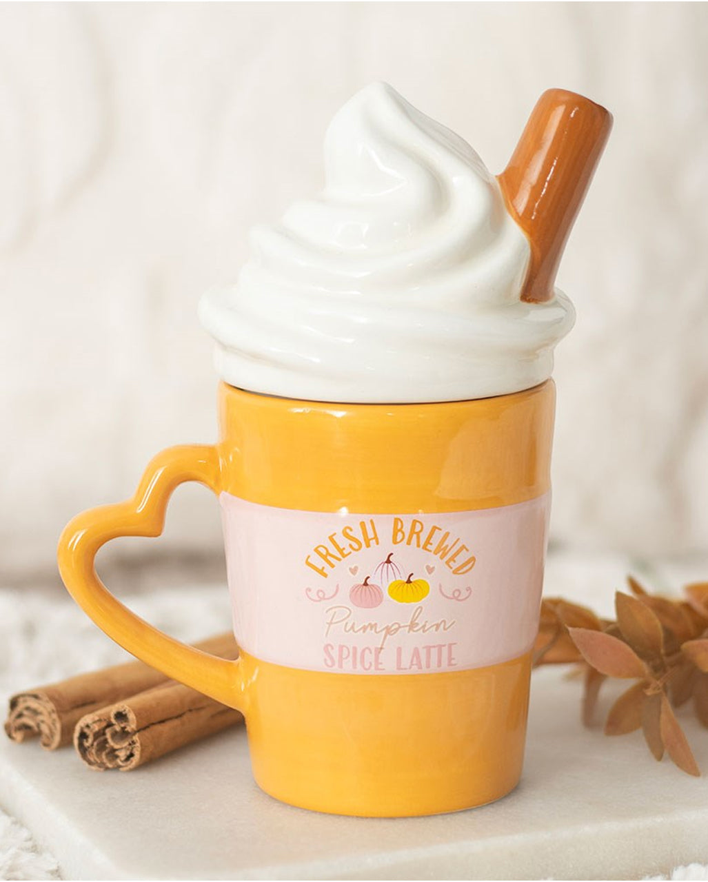 Pumpkin Spice Latte-Tasse mit Deckel 10cm