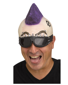 Punk Glatze mit Irokesen & Sonnenbrille