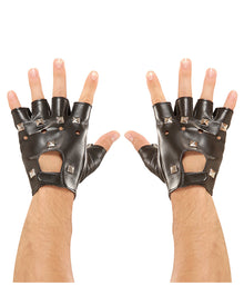 Punkrock & Biker Handschuhe mit Nieten
