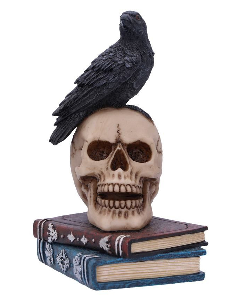 Rabe auf Totenkopf Gothic Figur 10cm