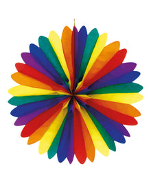 Ventaglio Decorativo Arcobaleno 50 Cm