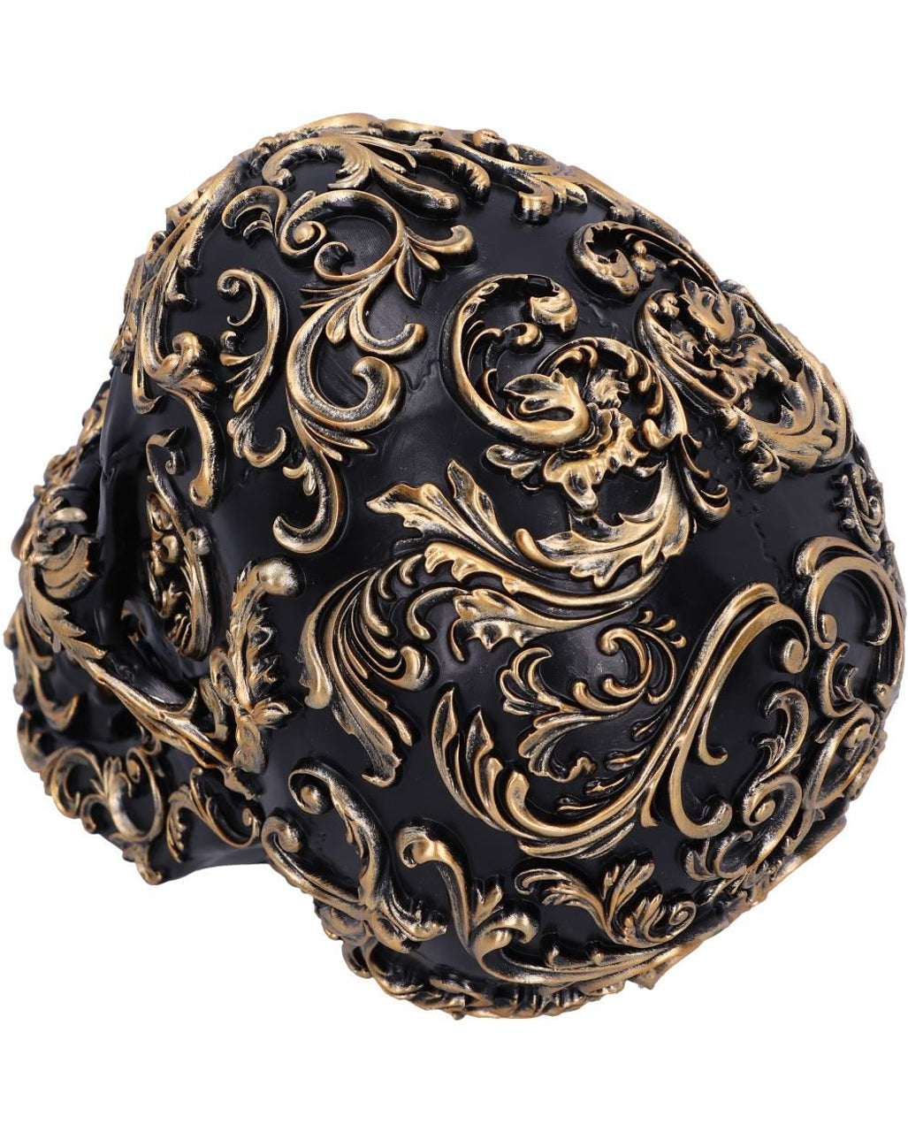 Renaissance Schwarz & Gold Totenschädel 19cm