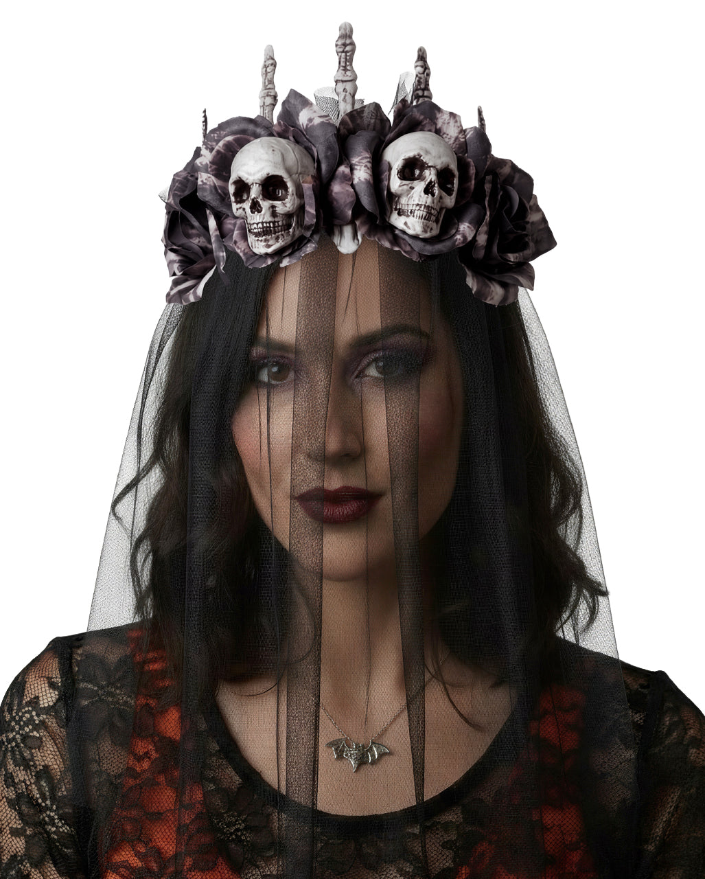 Requiem Mortis Crown with Veil &amp; Bones