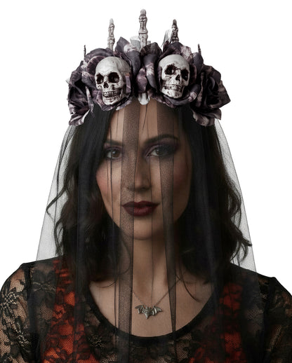 Requiem Mortis Crown with Veil &amp; Bones